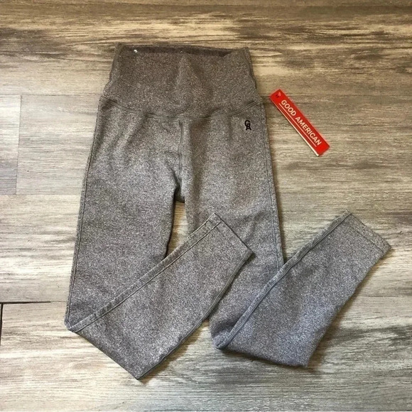 NWT Good American Gray leggings Size 0/1 Workout gym - Picture 1 of 6